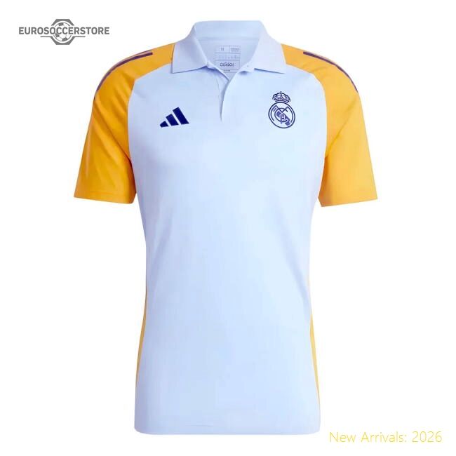 Outstanding 2024-2025 Real Madrid Polo Shirt (glow Blue)