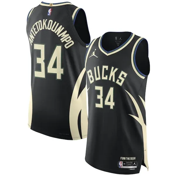 Giannis Antetokounmpo MIL Authentic Jersey - classic superior - Black