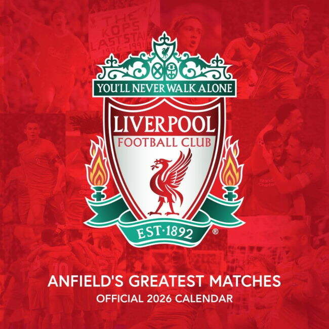 Liverpool FC Legends Square Calendar 2026 (Collector's Item)