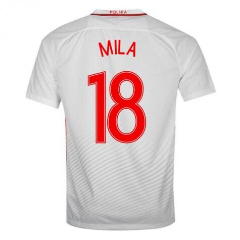 Poland Home 2016 Mila 18 Soccer Jersey Shirt - Official Replica 23927