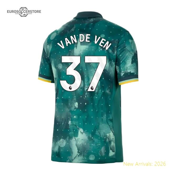 2024-2025 Thfc Hotspur Third Shirt (van De Ven 37) - Official Edition
