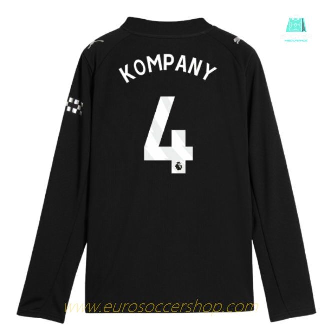 2025-2026 Man City Long Sleeve Away Shirt (Kids) (Kompany 4)