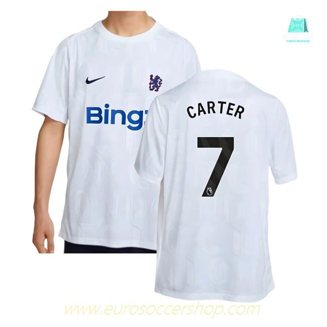 2025-2026 Chelsea Academy Pro Pre-Match Football Top (White) (Carter 7)