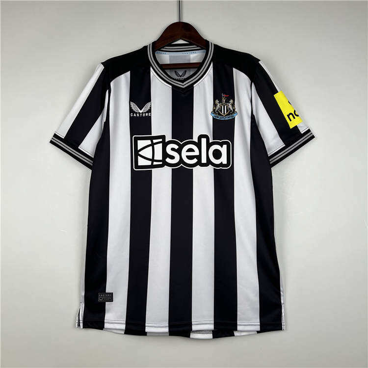 2324 Newcastle United Home WhiteBlack Soccer Jersey Football Shirt -