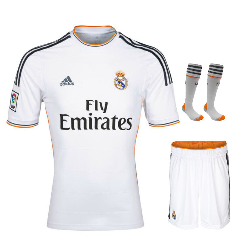 13-14 Real Madrid Home Jersey Whole KitShirtShortsSocks - Official