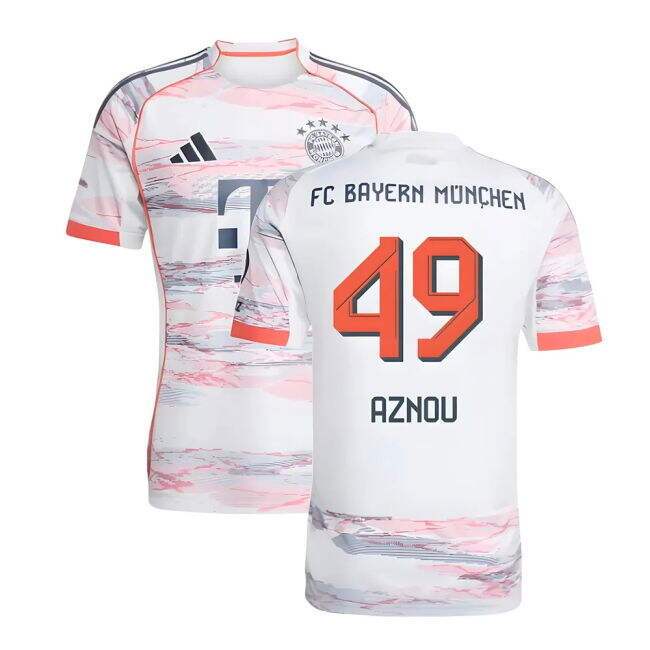 2025-2026 Bayern Away Shirt (Aznou 49) Quick Dry Quick Dry