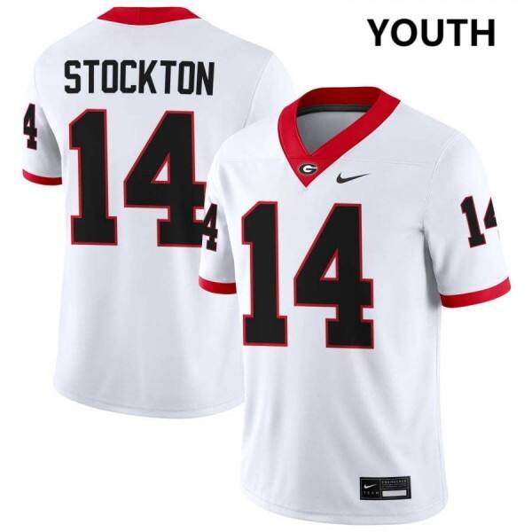 Youth Elite Program #14 Gunner Stockton White Pro-level Jersey
