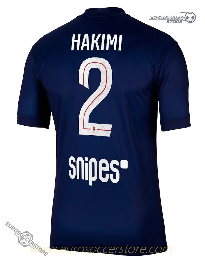 25-26 Season PSG Home Jersey Version 2 with Hakimi's Name and Number 25