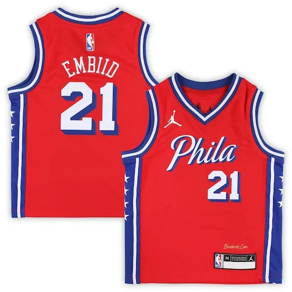 Joel Embiid PHI Replica Jersey - contemporary Basketball - Red