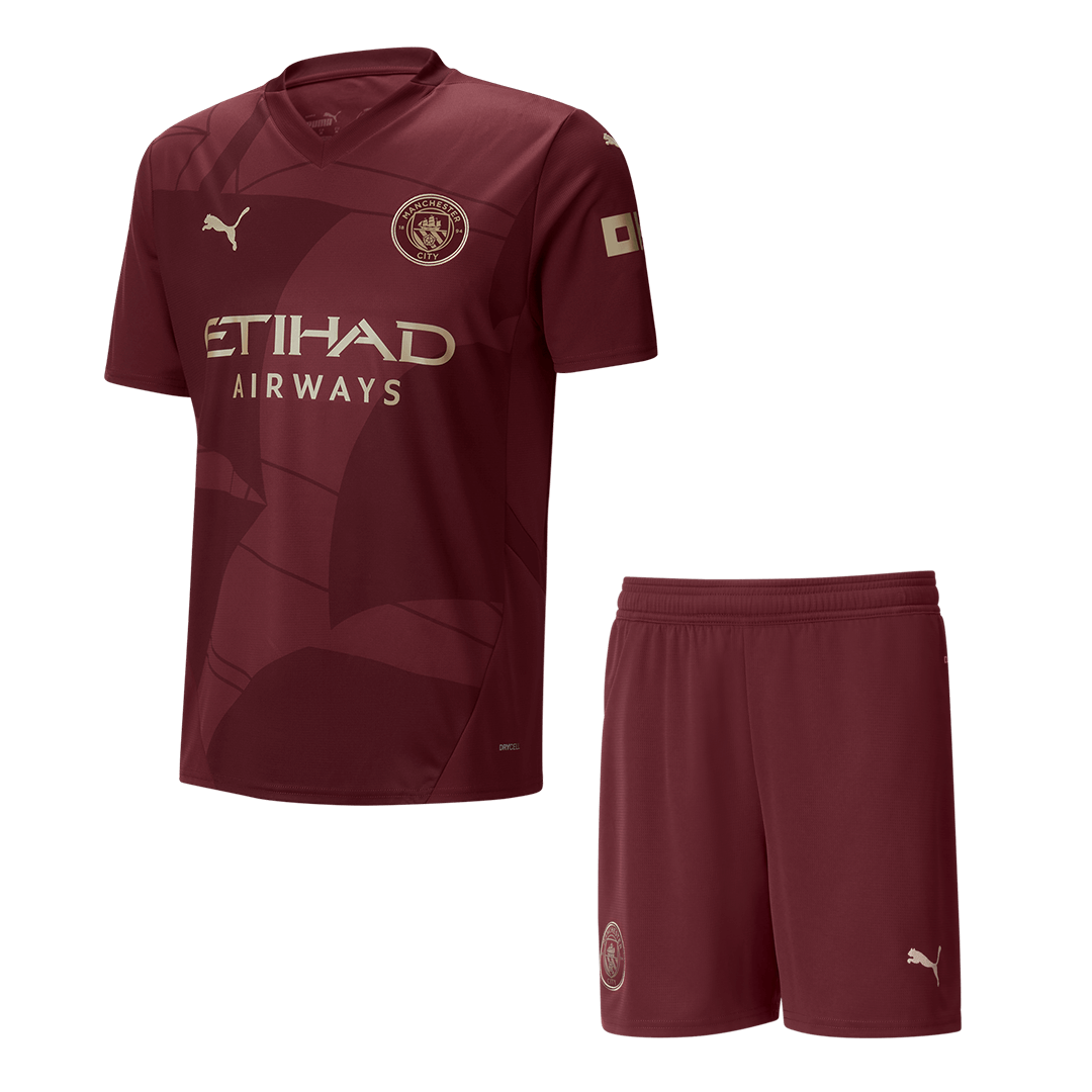 Manchester City Third Away Soccer Jersey Kit(Jersey+Shorts) 2024/25Aut