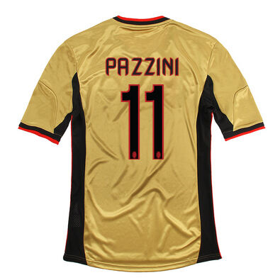 13-14 AC Milan 11 Pazzini Away Golden Jersey Shirt - Official Replica