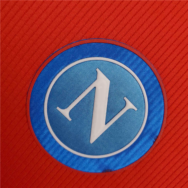 Napoli 21-22 Away Red Soccer Jersey Football Shirt - Official Replica