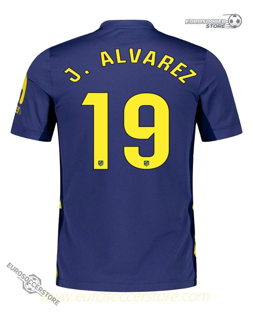 Atletico Madrid 25-26 Season Away Jersey, Featuring J. ALVAREZ #19