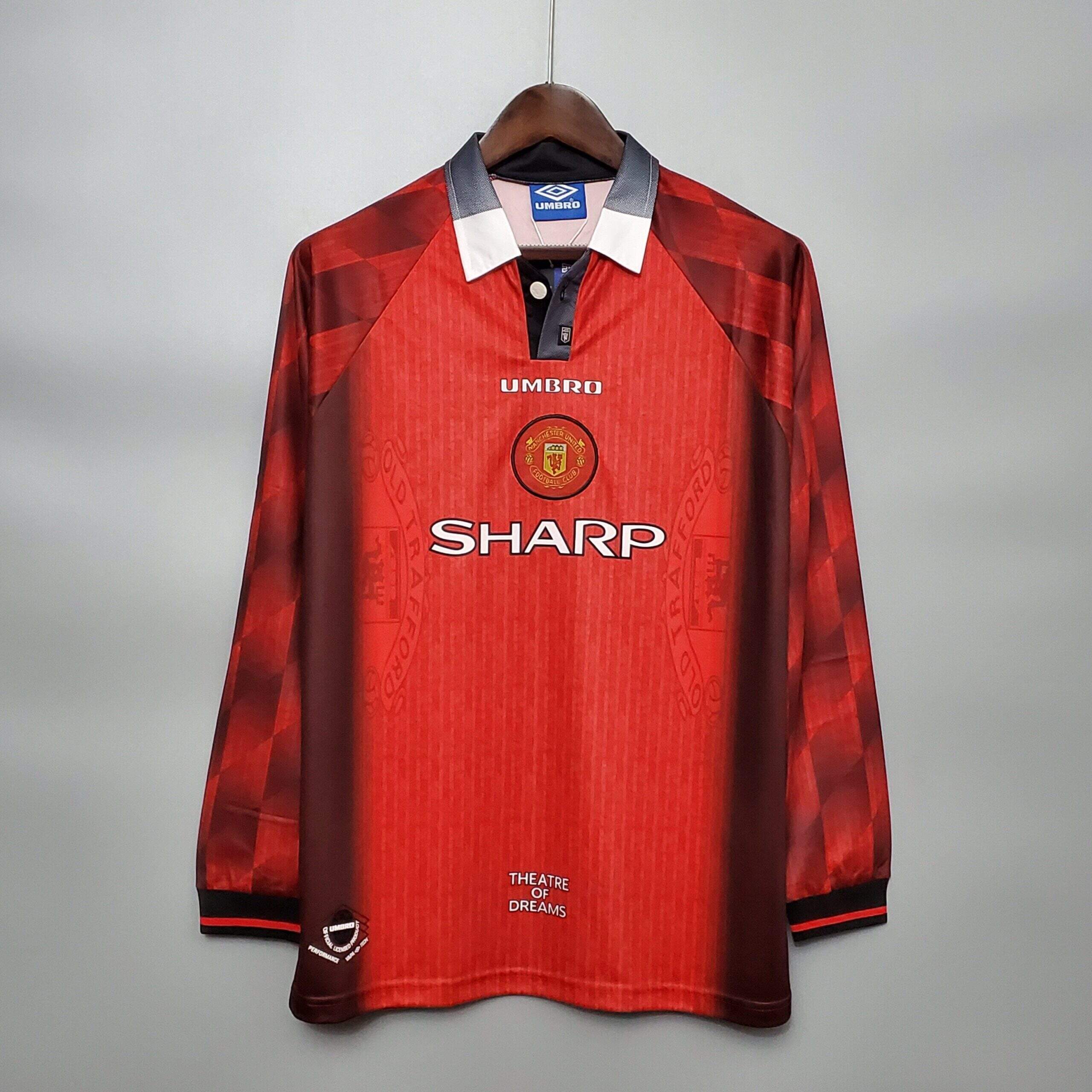 1996-1997 Man United home retro kit long sleeve