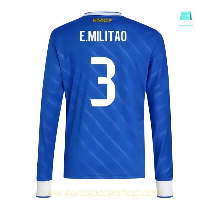 2025-2026 Real Madrid Long Sleeve Third Shirt (Kids) (E.Militao 3)