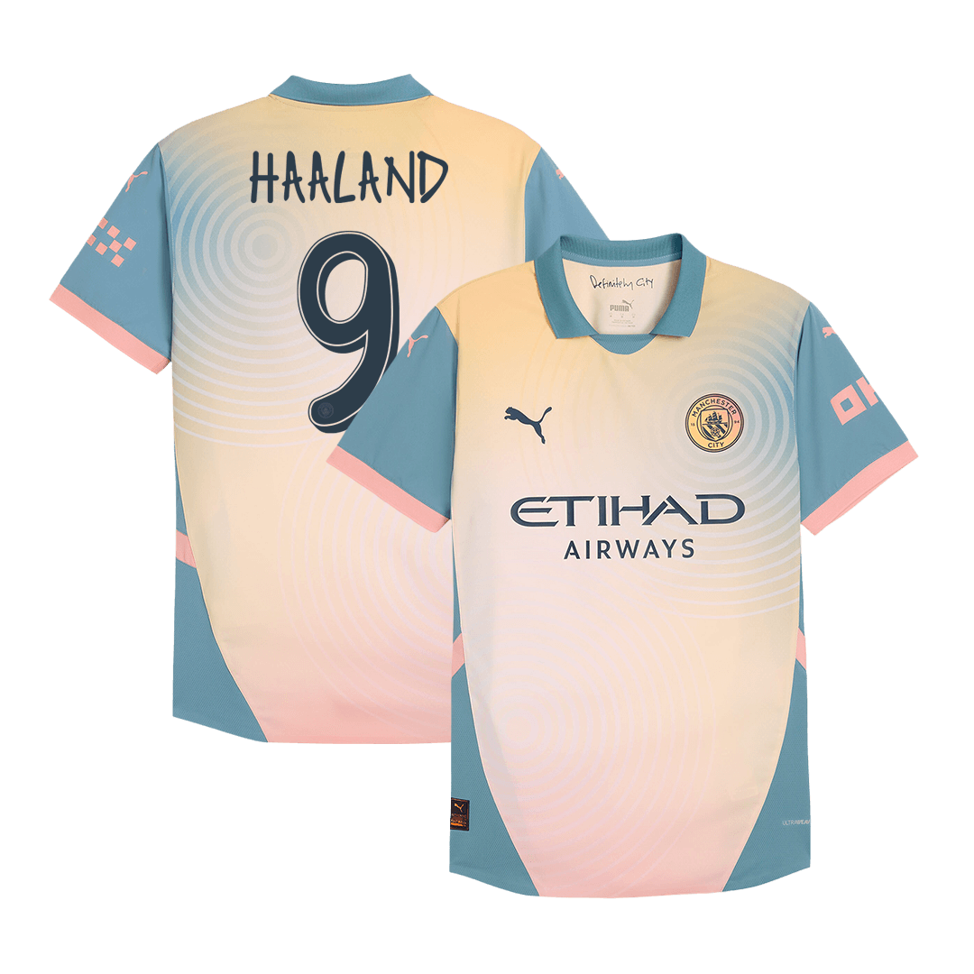 Player Version HAALAND #9 Manchester City Fourth Away Soccer Jersey 20
