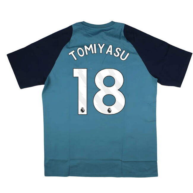 2025-2026 Arsenal Training Tee (Blanch Blue) (Tomiyasu 18)