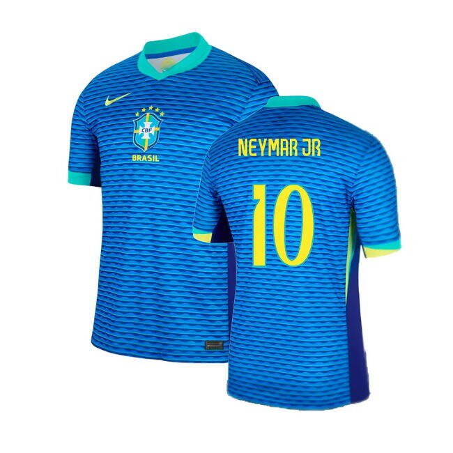 Neymar JR 10 Updated Brazil Away Match Shirt 2024-2025