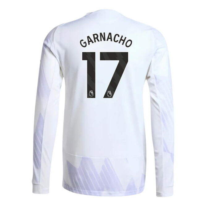 2025-2026 Man Utd Authentic Long Sleeve Away Shirt (Garnacho 17) - ...