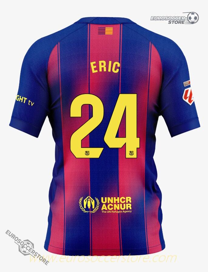 Barcelona x Ed Sheeran Collaboration El Clásico ERIC 24 Football Jersey for the 25-26 Season