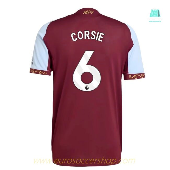 2025-2026 Aston Villa Authentic Home Shirt (Corsie 6)
