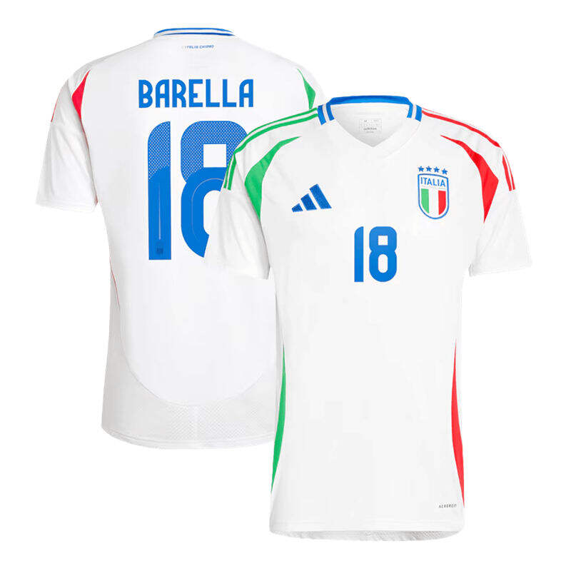 Licensed Authentic UEFA Euro 2024 Italy Away Shirt BARELLA 18