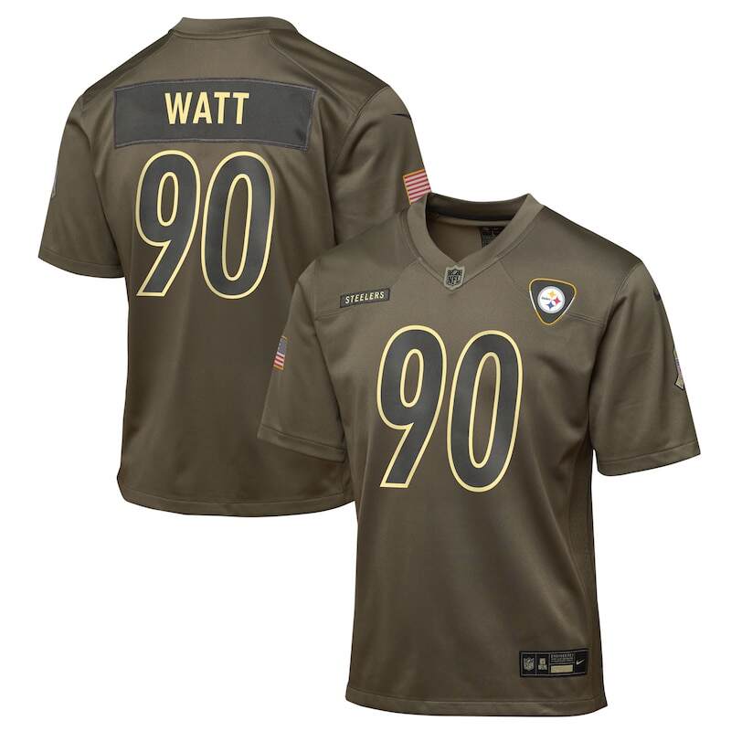 T.J. Watt Pittsburgh Steelers Nike Youth 2025 Salute to Serv...