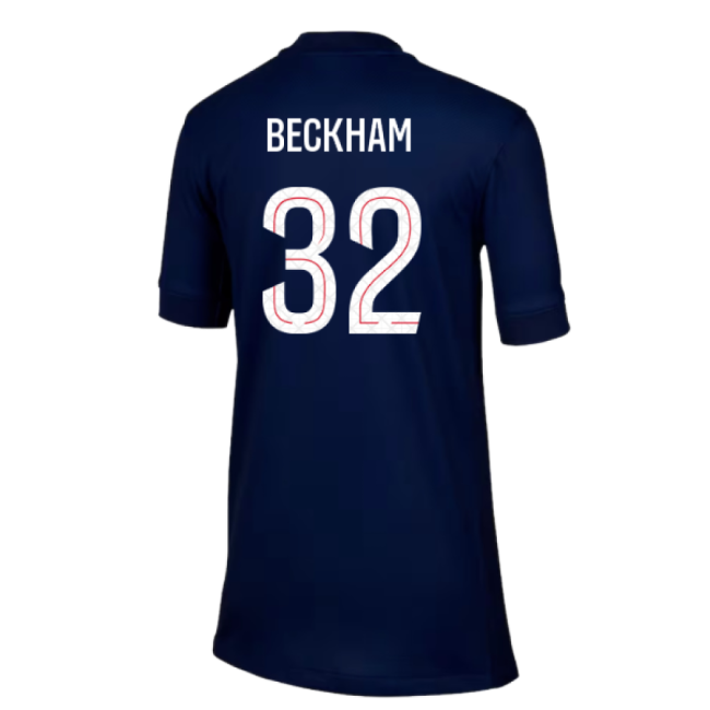 2025-2026 PSG Paris Saint Germain Home Shirt (Kids) (Beckham 32)