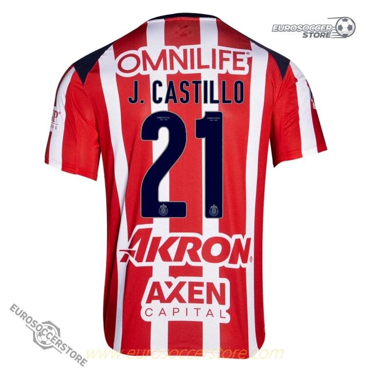 J. CASTILLO's 21 Chivas Home Jersey for the 25-26 season