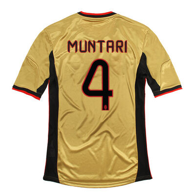 13-14 AC Milan 4 Muntari Away Golden Jersey Shirt - Official Replica