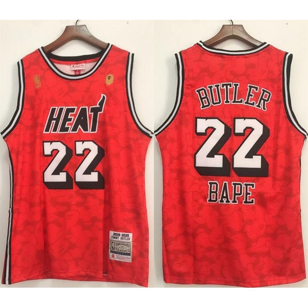 Performance Genuine Men's Miami Heat #22 Jimmy Red Basketball Jersey