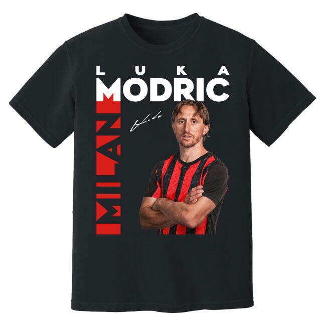 Luka Modric AC Milan New Signing T-Shirt (Black)