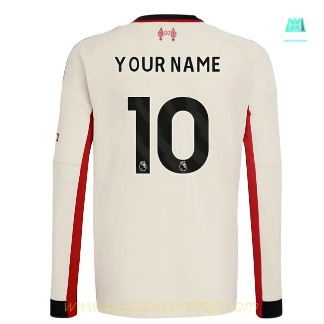 2025-2026 Liverpool Away Long Sleeve Shirt (Kids) (Your Name)