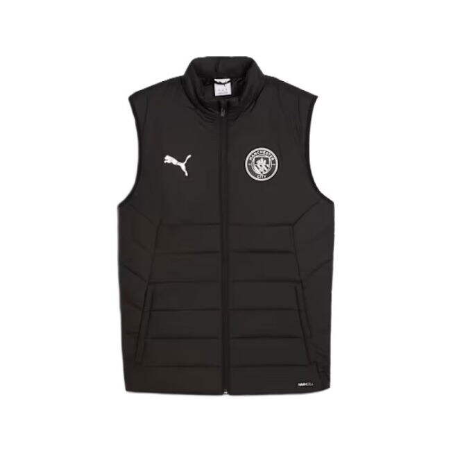 Retro Man City 2025-2026 Man City Training Gilet (Black) for Match Day