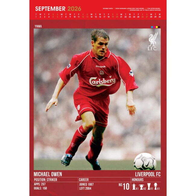 Men's Liverpool FC Deluxe Calendar 2026