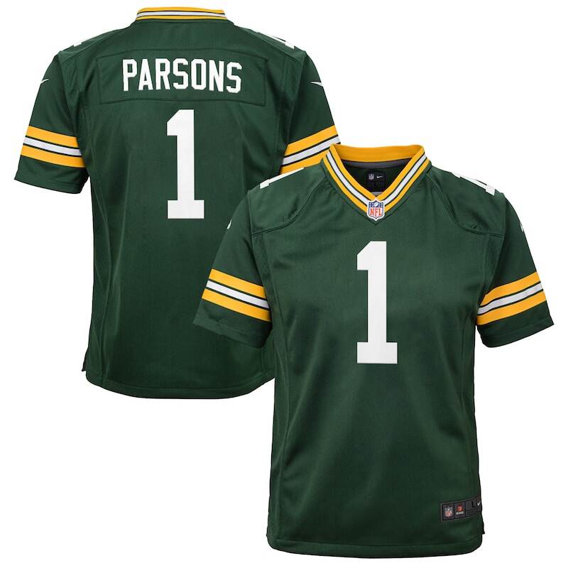 None Micah Parsons Green Bay Packers Powerful Authentic Jersey
