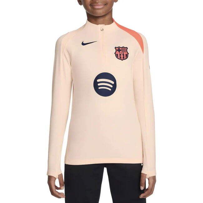 2025-2026 Barcelona Strike Dri-Fit Drill Top (Orange) - Kids