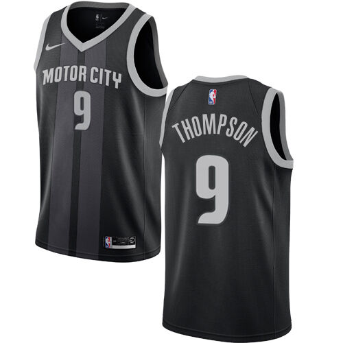 Pistons Ausar Thompson #9 Elite 2018 City NBA Swingman Jersey Black