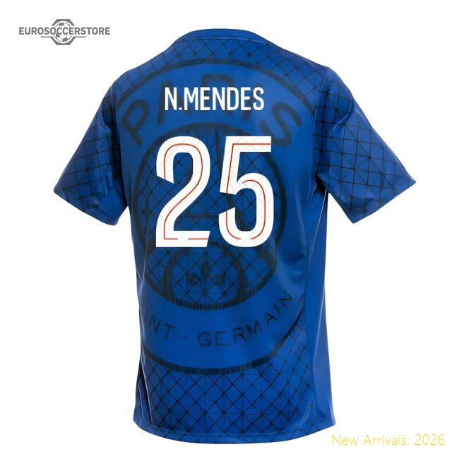 Best-Selling 2025-2026 Psg Academy Pro Home Pre Match Shirt (Royal) (N.Mendes