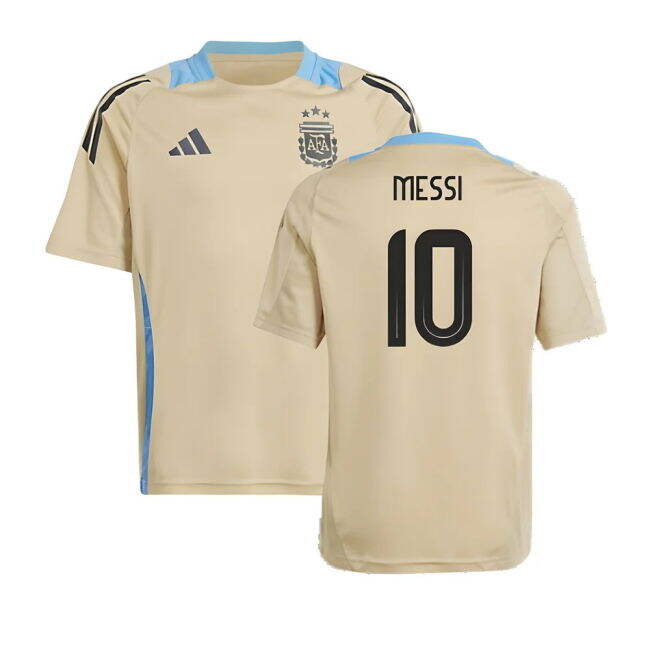 Replica 2024-2025 Argentina Training Jersey (Hazy Beige) - Kids (Messi
