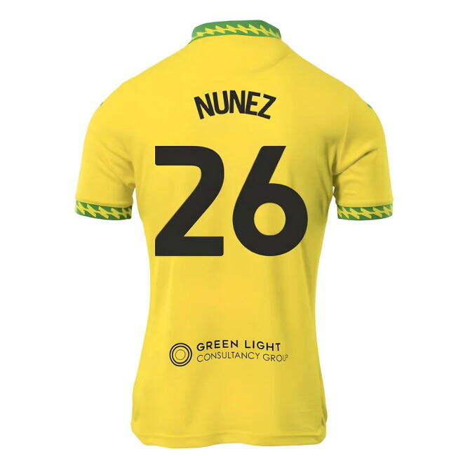 2025-2026 Norwich City Home Top (Nunez 26)