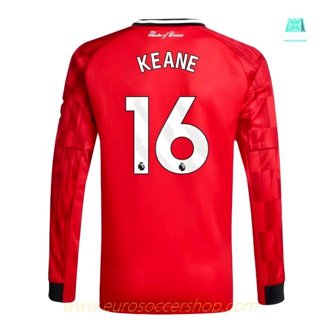2025-2026 Man Utd Long Sleeve Home Shirt (Kids) (Keane 16)