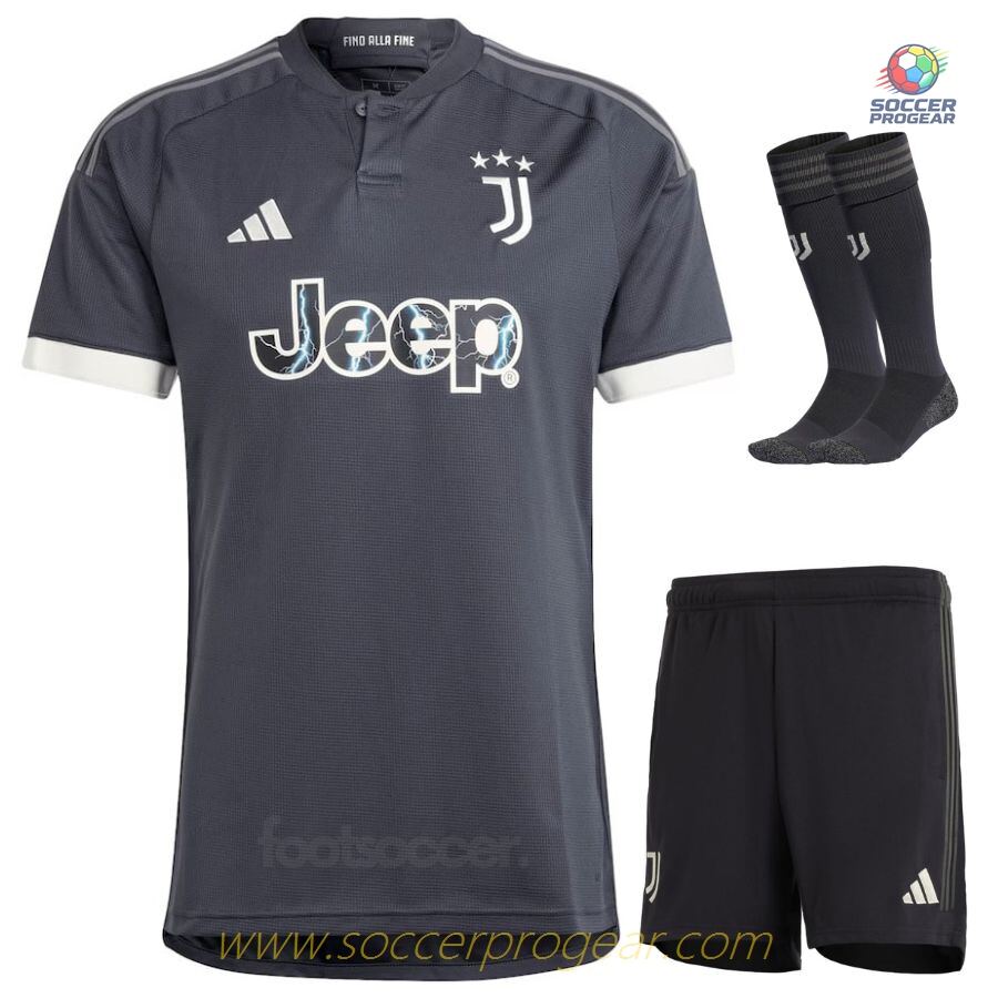 Juventus Third Children Football Kit Soccer Jersey 2023 2024