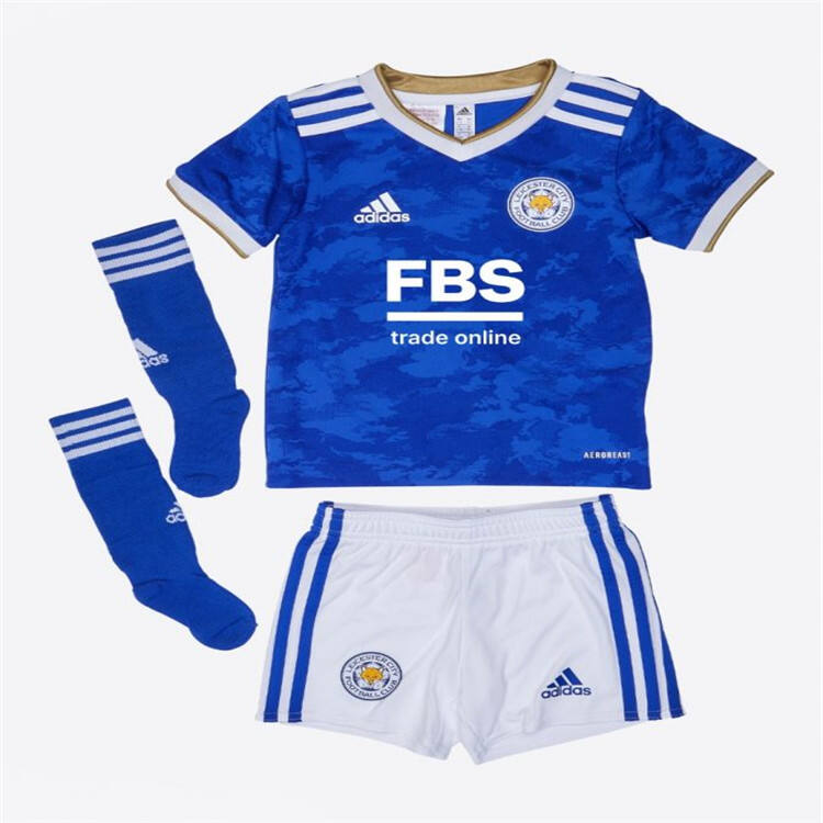 Kids Leicester City 21-22 Home Blue Soccer Shirt Football Kit