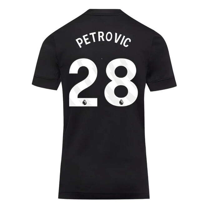 2025-2026 Chelsea Home Goalkeeper Shirt (Black) - Kids (Petrovic 28)