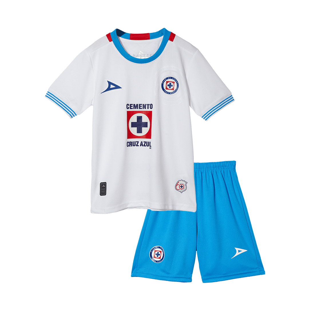 Kid's Cruz Azul Away Soccer Jersey Kit(Jersey+Shorts) 2024/25Authentic
