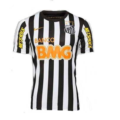 12-13 Santos FC Away BlackWhite Jersey Shirt - Official Replica 279
