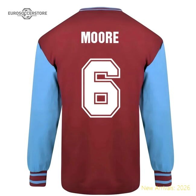 Official West Ham United 1964 Fa Cup Final Retro Shirt (moore 6)