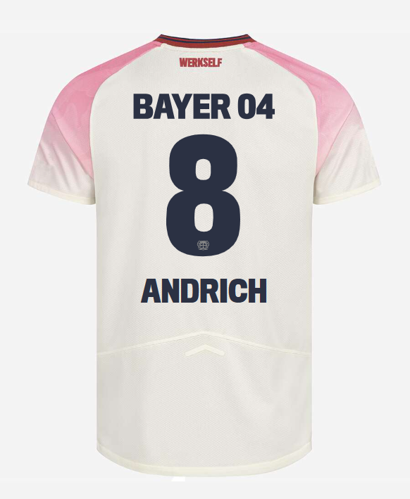 Bayer 04 Leverkusen 25-26 Season Away Jersey Featuring ANDRICH #8