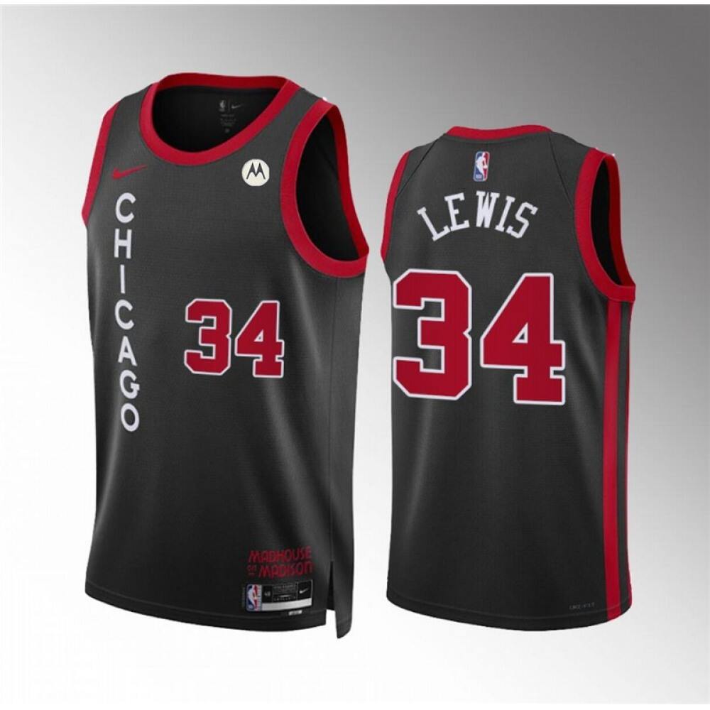 Durable Chicago Bulls 34 Jersey - Black City Edition - Game Day Essential